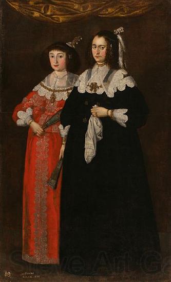 unknow artist Portrait of Catherine Potocka and Maria Lupu (daughter of Vasile Lupu), two wives of Janusz Radziwill